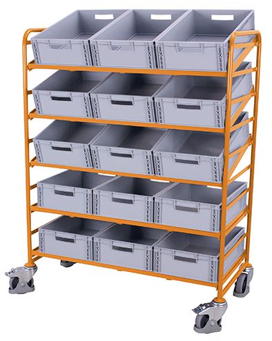 Produktbild Variofit Eurokastenwagen mit 15 Kunststoffkästen Traglast 200kg bild 2