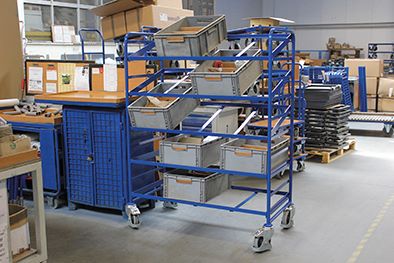 Produktbild Variofit Eurokastenwagen 1350x665x1700mm mit 5 Etagen bild 2