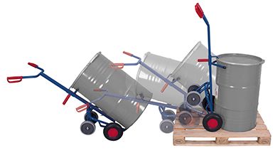 Produktbild Variofit Fasskarre mit 2 Stützrädern Tragkraft 250kg bild 2