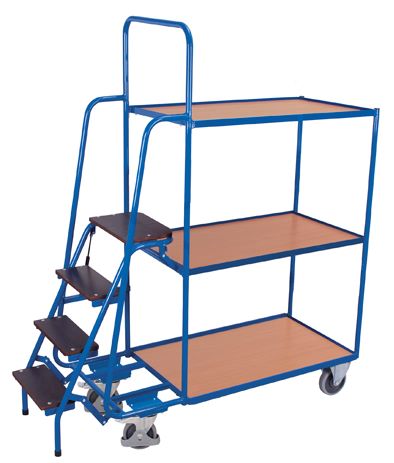 Produktbild Variofit Kommissionierwagen mit 3 Ladeflächen hoch 1695x625x1900mm