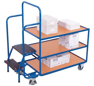 Produktbild Variofit Kommissionierwagen mit 3 Ladeflächen 1455x625x1320mm niedrig