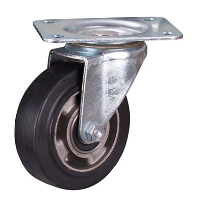 Produktbild Variofit Lenkrolle Elastikvollgummi 125x40mm schwarz Traglast 200kg