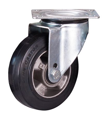 Produktbild Variofit Lenkrolle Elastikvollgummi 160x50mm schwarz Traglast 300kg