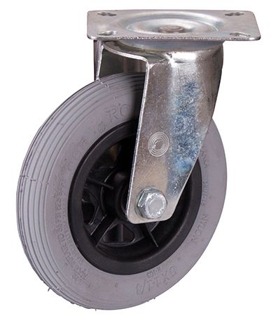 Produktbild Variofit Lenkrolle mit Luftreifen Traglast 50kg 150x30mm grau