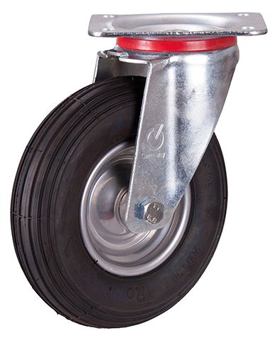 Produktbild Variofit Lenkrolle mit Luftreifen Traglast 75kg 200x50mm schwarz