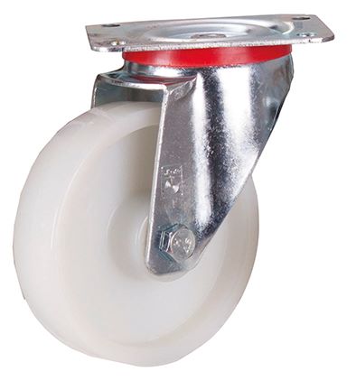 Produktbild Variofit Lenkrolle Poly 150x40mm weiß Traglast 350kg