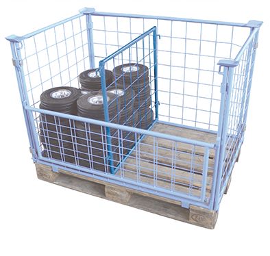 Produktbild Variofit Palettenaufsatz Trenngitter 750x400mm lichtgrau