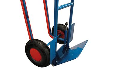 Produktbild Variofit Stahlrohrkarre mit abklappbarer Schaufel Traglast 250kg blau bild 3