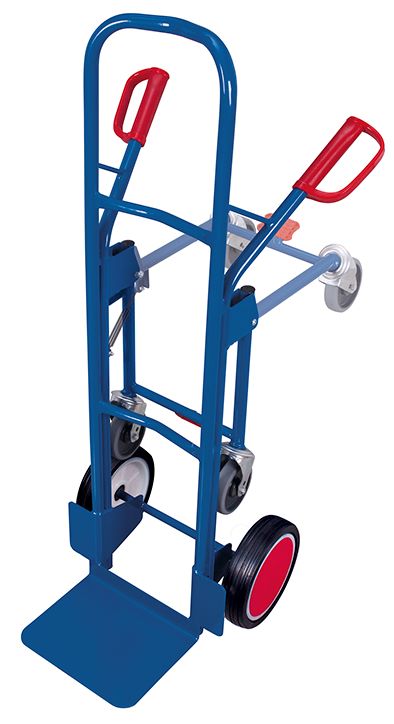 Produktbild Variofit Stahlrohrkarre mit Stützrad blau Traglast 250kg