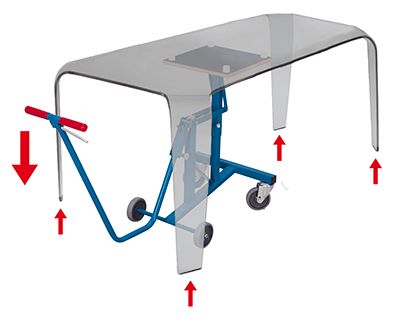 Produktbild Variofit Tisch Heberoller Traglast 100kg bild 2