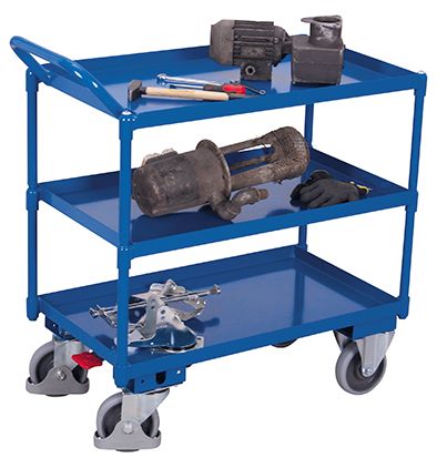 Produktbild Variofit Tischwagen mit 3 Ladeflächen Traglast 400kg 1015x500x1025mm bild 2
