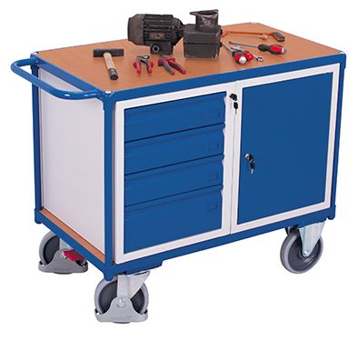 Produktbild Variofit Werkstattwagen mit 1 Ladefläche 1190x600x930mm bild 2