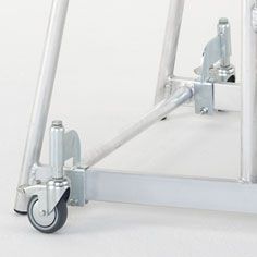 Produktbild ZARGES Rollensatz Maschinentritt Z600,  Federbremsrollen zu Maschinentritt