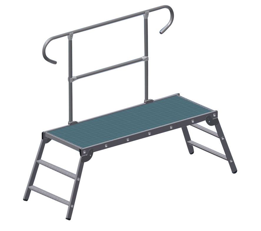 Produktbild ZARGES Plattformgeländer Z600, zu Arbeitsplattform, klappbar Z600