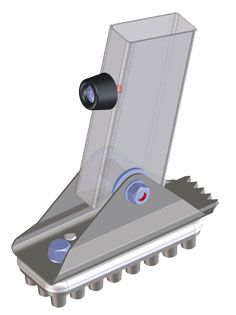 Produktbild ZARGES Schwenkfuß mit Gummiauflage Z600, auch als Erdspitze verwendbar