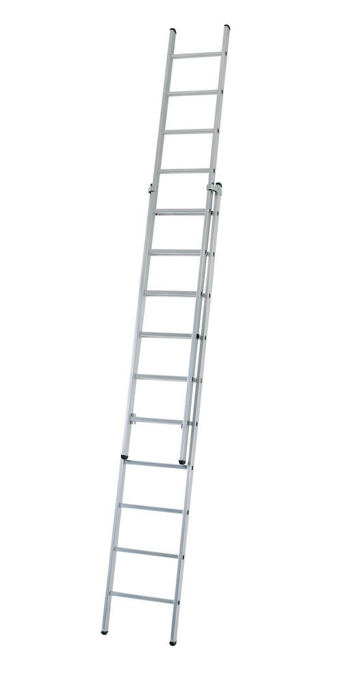 Produktbild ZARGES LM-Schiebeleiter, 2-tlg. Z600, 2 x 12 Sprossen Leiterlänge max. 6,09 m bild 1