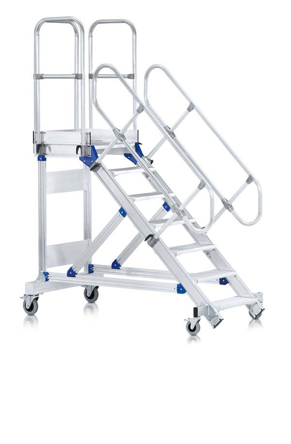 Produktbild Zarges Leichtmetall Plattformtreppe fahrbar für 7 Stufen Z600 bild 5