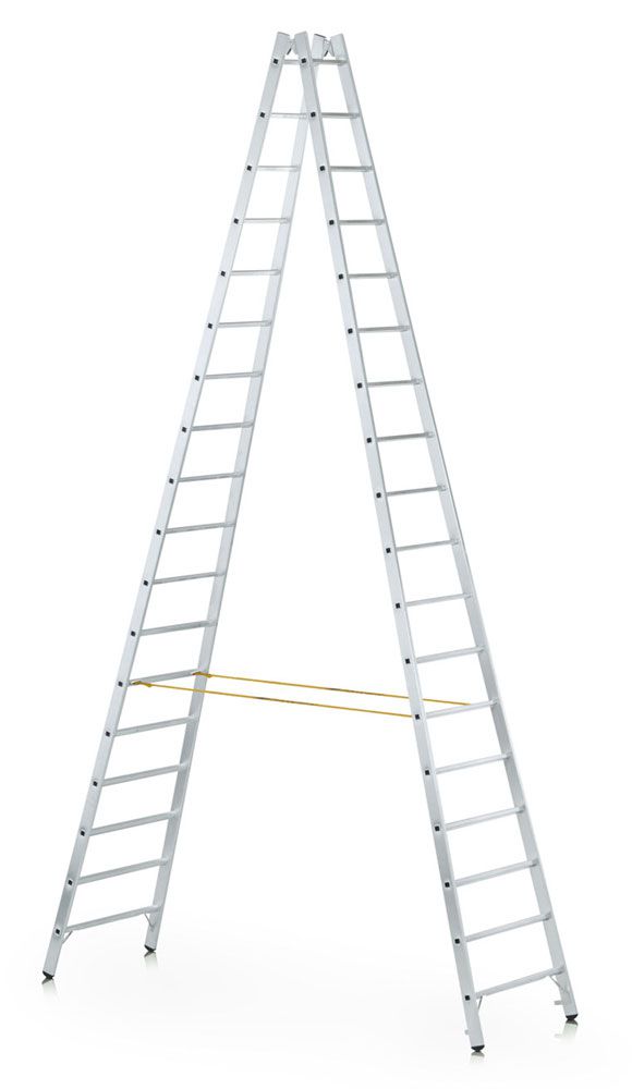 Produktbild ZARGES LM-Sprossen-Stehleiter Z600, 2 x 18 Sprossen Leiterlänge 5,14 m