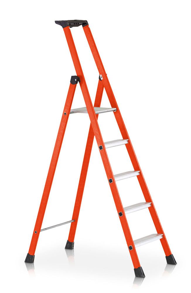 Produktbild ZARGES Kst.-Stufen-Stehleiter Z600, 7 Stufen Leiterlänge 2,40 m