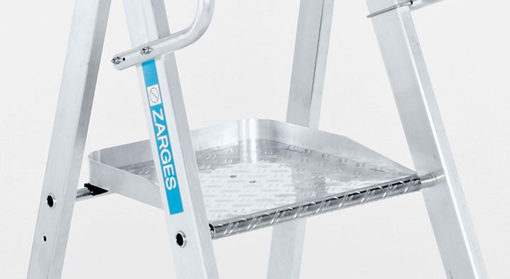 Produktbild ZARGES LM-Stehleiter m Plattform Z600, 12 Stufen Leiterlänge 4,16 m bild 4