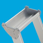 Produktbild ZARGES Leichtmetall-Stehleiter, geb., SaferStep, eloxiert, 8Sprossen, Länge 2,88m Z600 bild 3