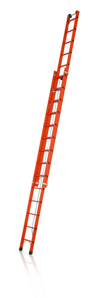 Produktbild ZARGES Kunststoff-Seilzugleiter,2-tlg., Leiterlänge 8,00 m, 2 x 16 Sprossen bild 1