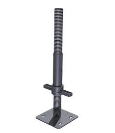 Produktbild ZARGES Fußplatte mit Spindel Z600, Verstellbereich 30 cm