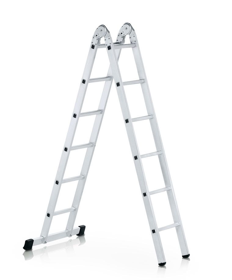 Produktbild ZARGES LM-Mehrzweckleiter,2-tlg. Z600, 2 x 6 Sprossen Leiterlänge 3,60 m