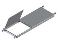 Produktbild ZARGES Plattform mit Klappe Z600,  für 1,80 m Länge