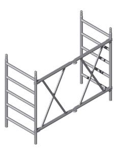 Produktbild ZARGES Klapprahmeneinheit Z600,  für 0,75 m Breite