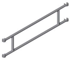 Produktbild ZARGES Geländer  Z600,  für 3,00 m Länge