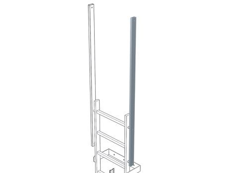 Produktbild ZARGES Ausstiegsholm einseitig STL, Edelstahl V4A