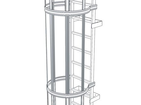 Produktbild ZARGES Rückenschutzstrebe natur STL,  Länge 1,40m