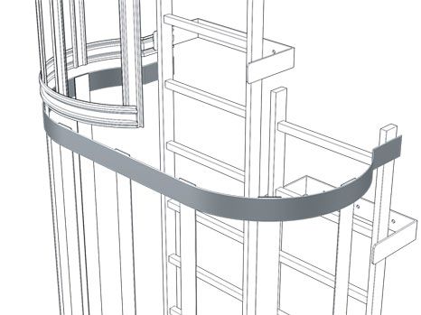 Produktbild ZARGES Rückenschutzbügel Versatz V4A STL, für versetzte Ausführung