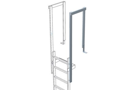 Produktbild ZARGES Ausstiegsgeländer STL, Edelstahl V4A