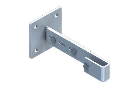 Produktbild ZARGES Wandhalter verstellbar, Stahl verzinkt, Wandabstand 275 - 375 mm