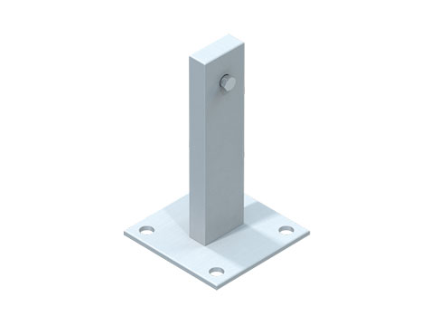 Produktbild ZARGES Fußplatte STL, Stahl verzinkt