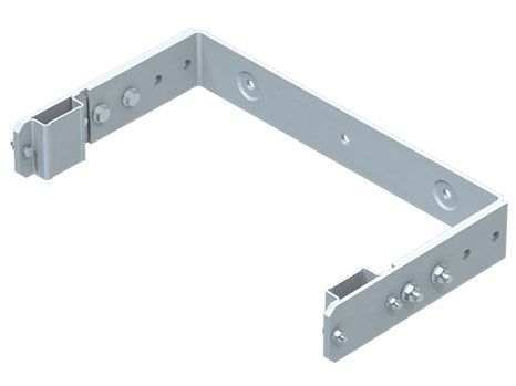 Produktbild ZARGES Wandhalter verstellbar, Edelstahl V4A, Wandabstand 250 - 350 mm