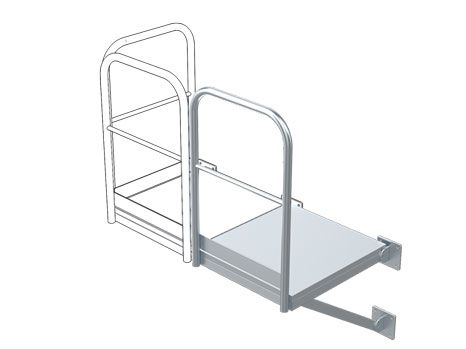 Produktbild ZARGES Erweiterungspodest Edelstahl V4A STL, 800 x 860 mm