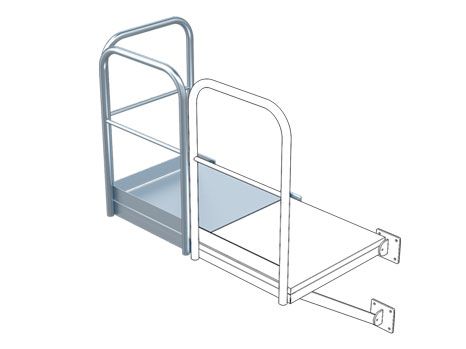 Produktbild ZARGES Grundpodest Edelstahl V4A STL, 800 x 860 mm