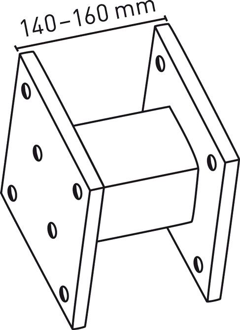 Produktbild ZARGES Distanzsegment Länge 160 mm STL, Edelstahl V4A bild 2