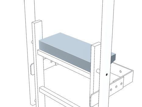 Produktbild ZARGES Steigleiter Ausstiegstritt STL, Edelstahl V4A