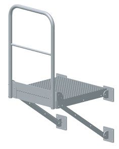 Produktbild ZARGES Umstiegspodest Edelstahl V4A STL, 940 x 1000 mm