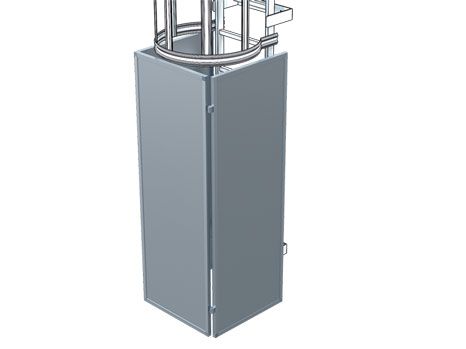 Produktbild ZARGES Sicherungstüre STL, mit feststehenden Seitenteilen