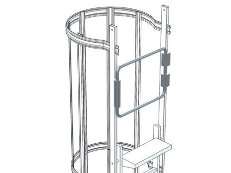 Produktbild ZARGES Doppelsicherungsschranke STL, Stahl verzinkt