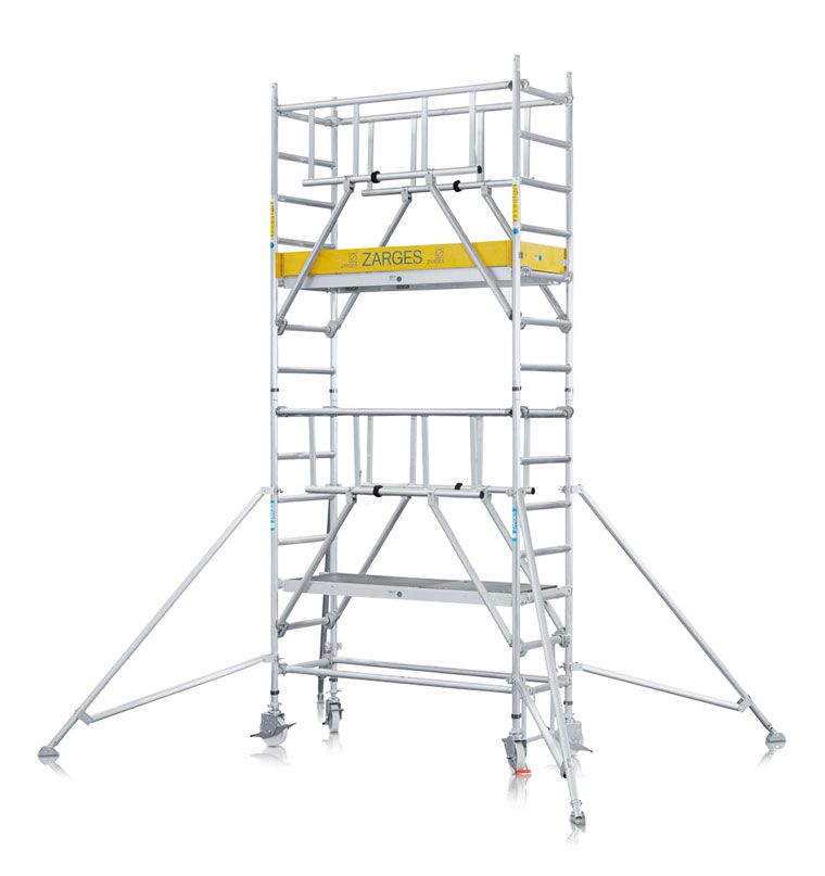 Produktbild ZARGES Leichtmetall-Fahrgerüst S-PLUS Z600, 1,20 x 2,50 m Arbeitshöhe ca. 13,20 m bild 2