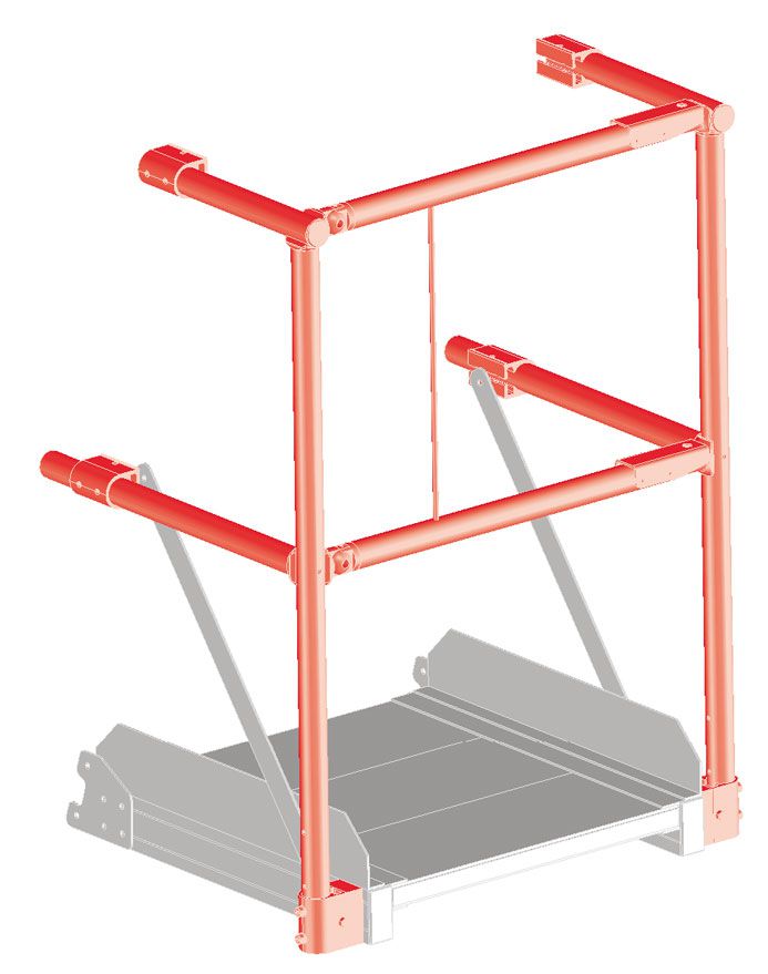 Produktbild ZARGES Optionsmodul Plattformgeländer Z600,