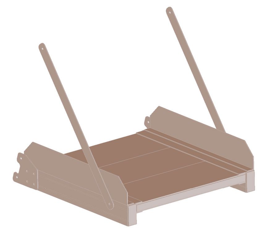 Produktbild ZARGES Optionsmodul Plattform Alu gerieft Z600, für Plattformlänge 600 mm