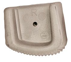 Produktbild ZARGES Aussenschuh Z600, grau, links 66 x 31 mm