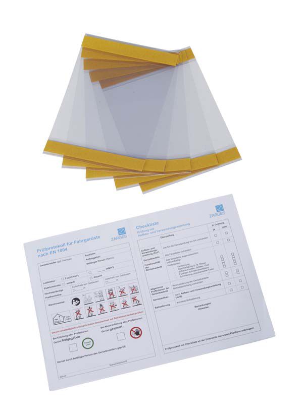 Produktbild Zarges Prüfprotokoll für Fahrgerüste